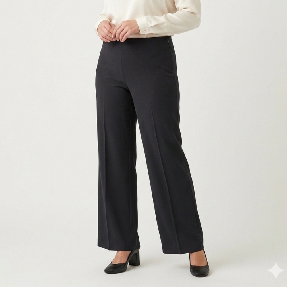 Joseph Ribkoff Black High-Rise Wide Leg Trousers Versatile